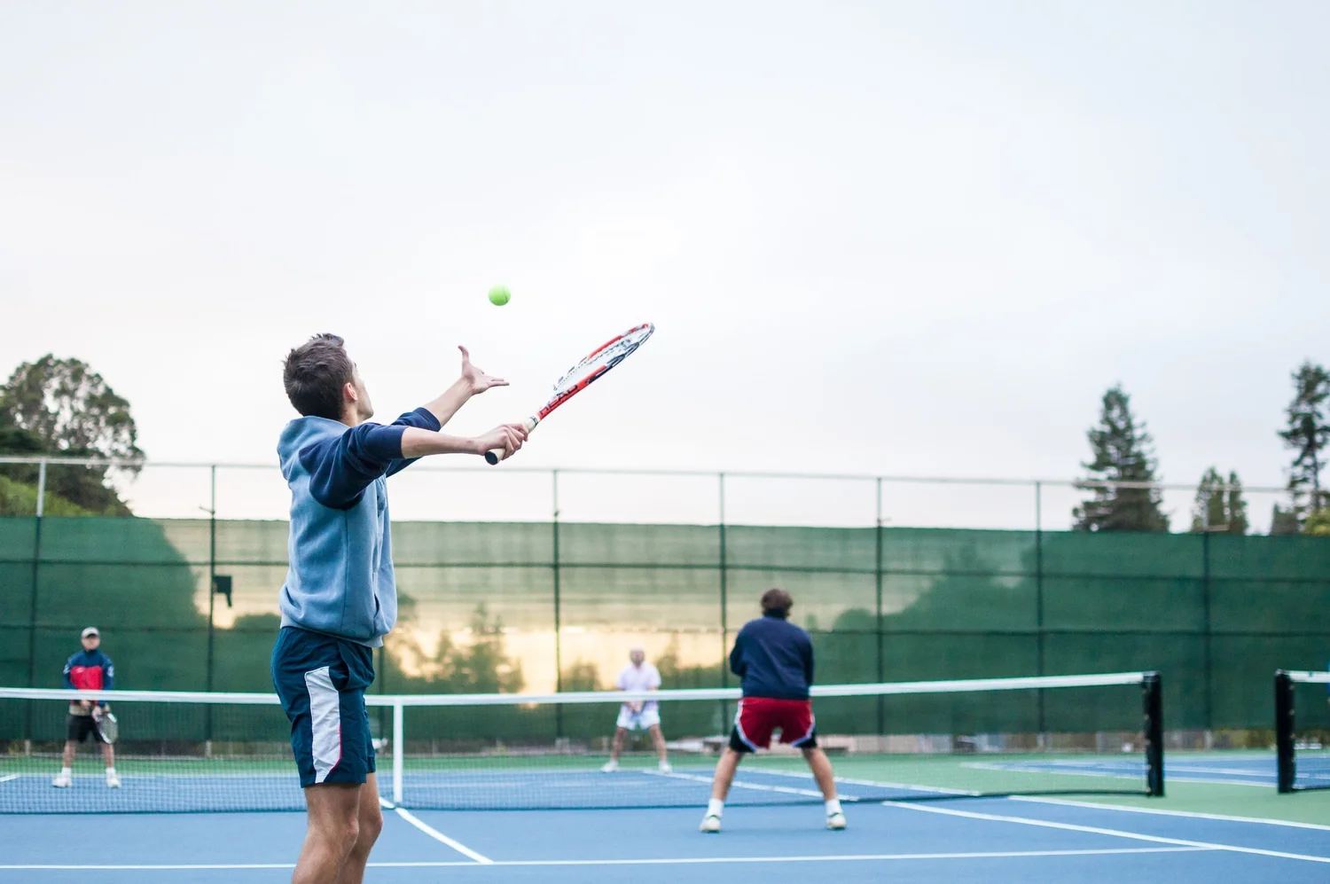 People playing tennis