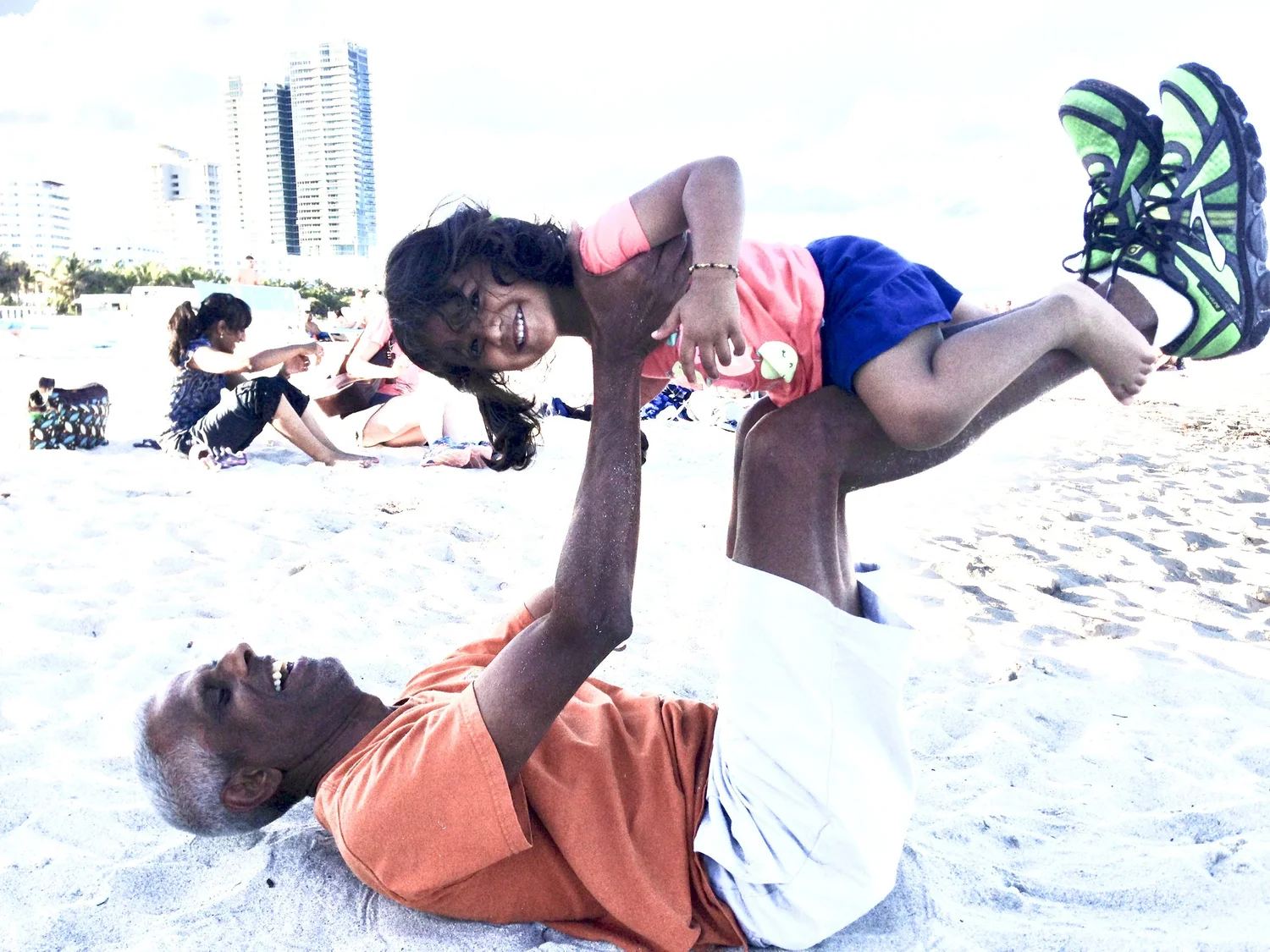 A person with Parkinson’s walking on the beach